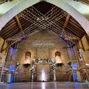 Wedding DJ Hampshire - Tithe Barn - Monogram Projection